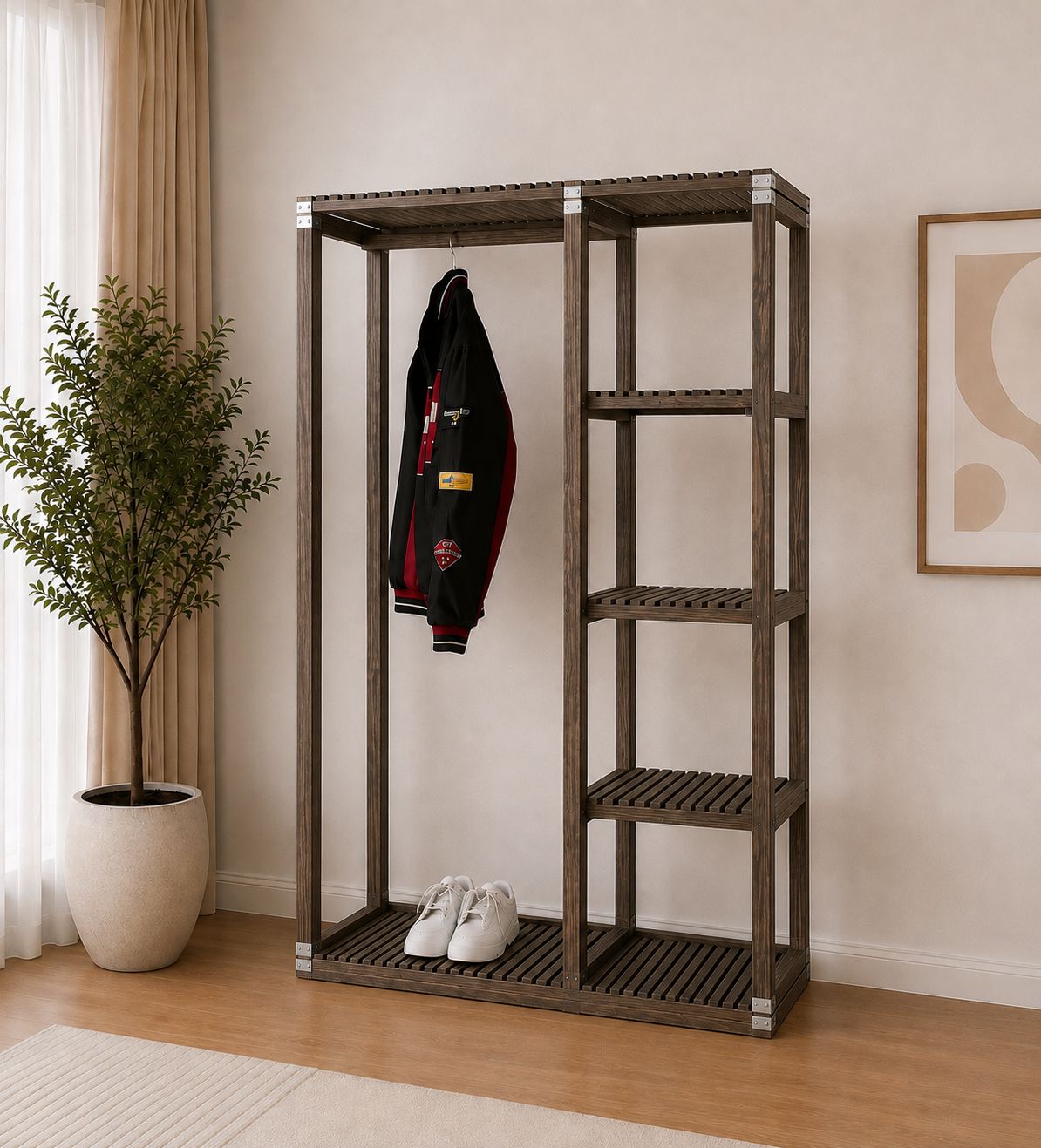 Elegant and Modern Wooden Wardrobe – 3